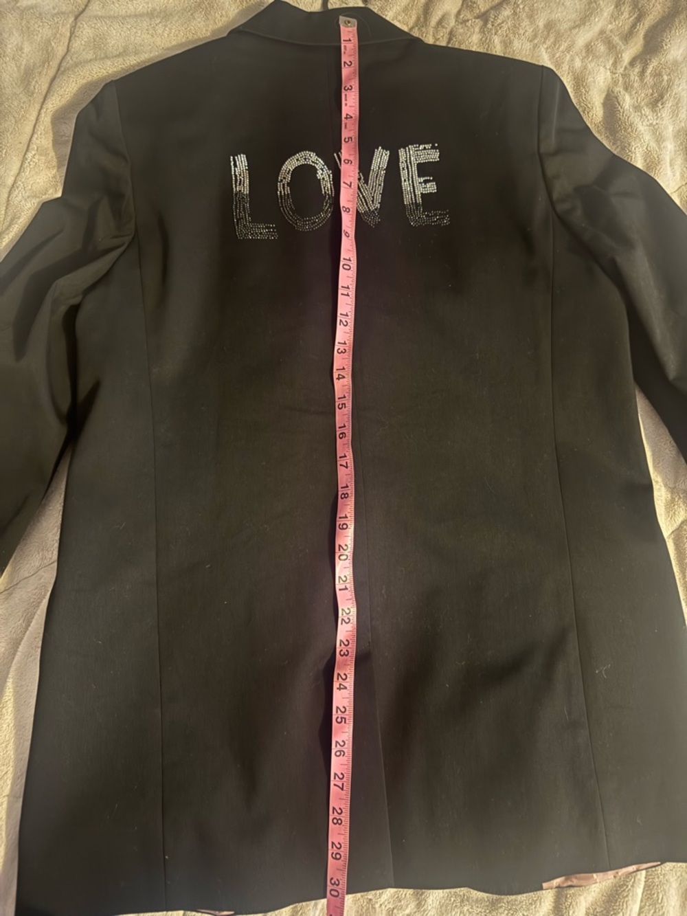 Zadig & Voltaire Black Blazer with Black LOVE Embroidery - Picture 10 of 15